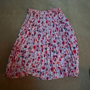Medium flower print long skirt